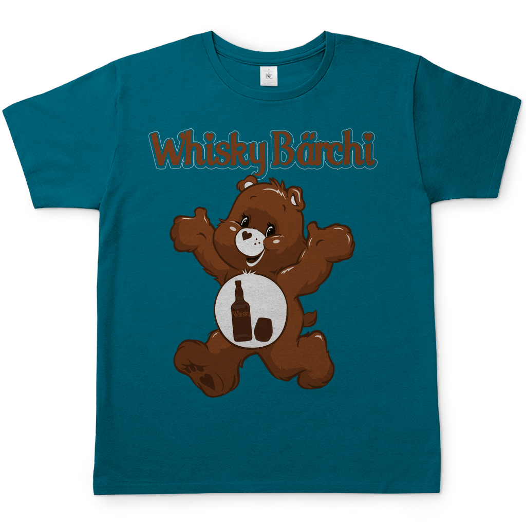Whisky Glücksbärchi Herren Shirt in diva blau