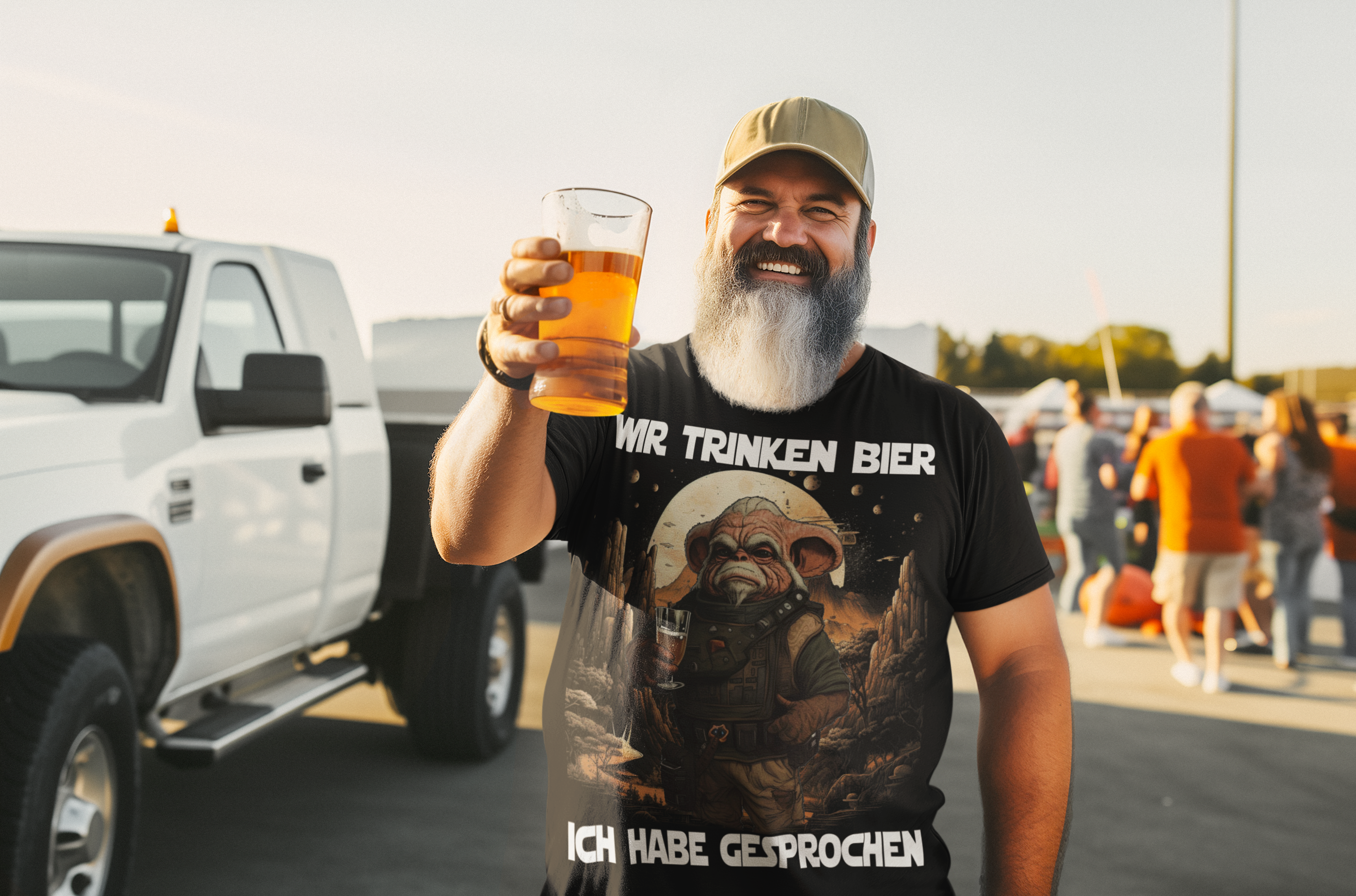 Wir trinken Bier ich habe gesprochen - Mandalorian - Herren Shirt