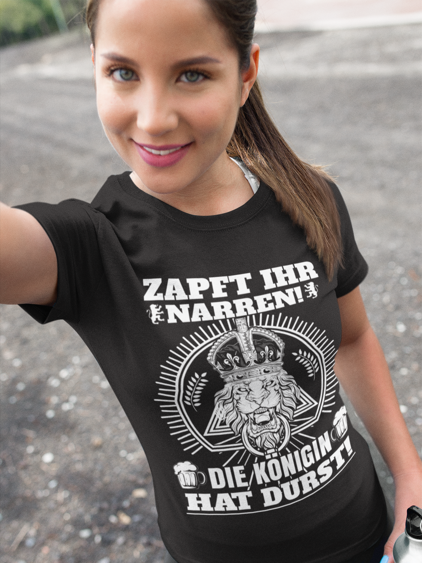 Zapft ihr Narren die Königin hat Durst - Damen Premium Bio T-Shirt