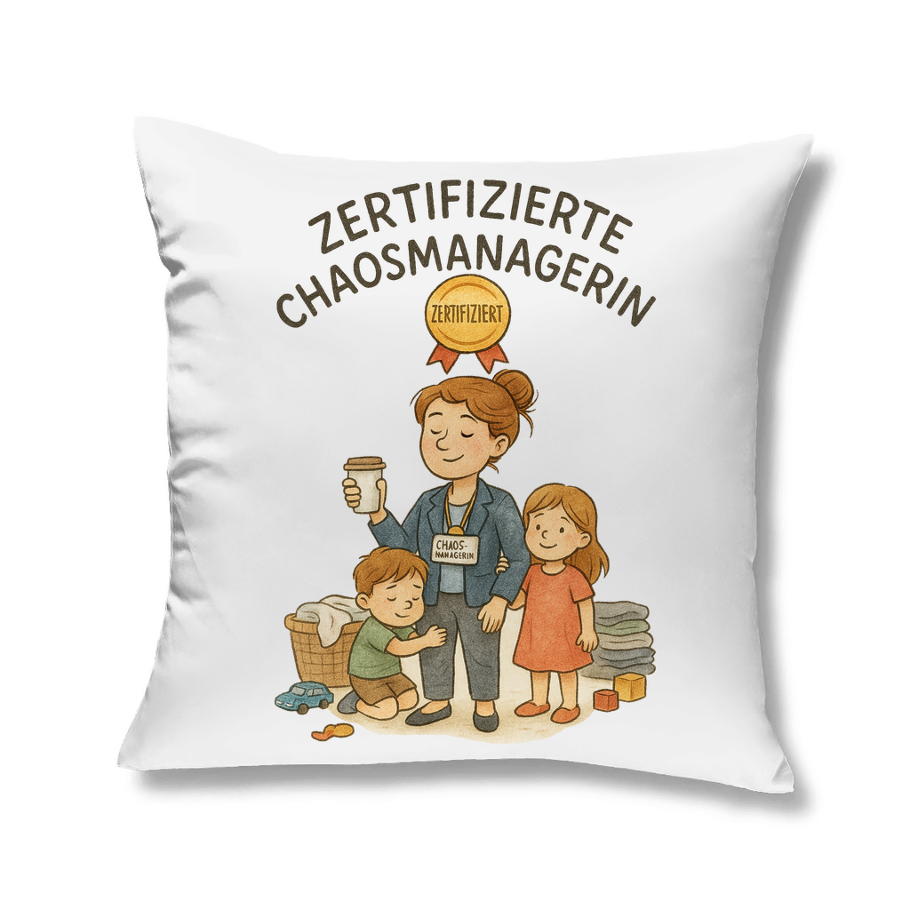 Zertifizierte Chaosmanagerin - Kopfkissen White 40x40