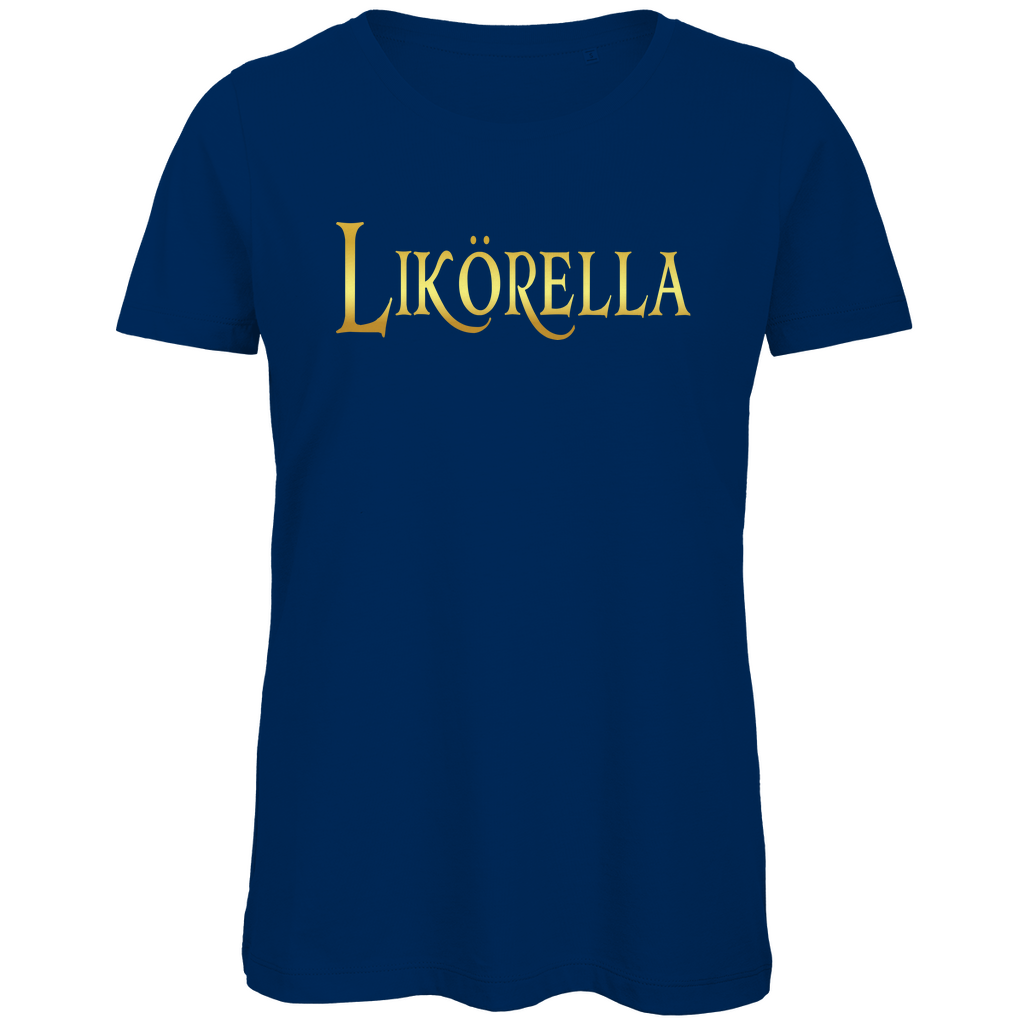 Likörella - Prinzessin Gold - Damen Premium Bio T-Shirt Navy