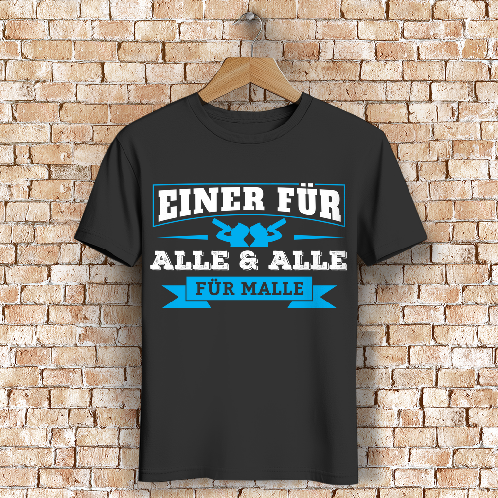 Mallorca Shirt – Einer für alle & alle für Malle – Partyshirt Männer Crew