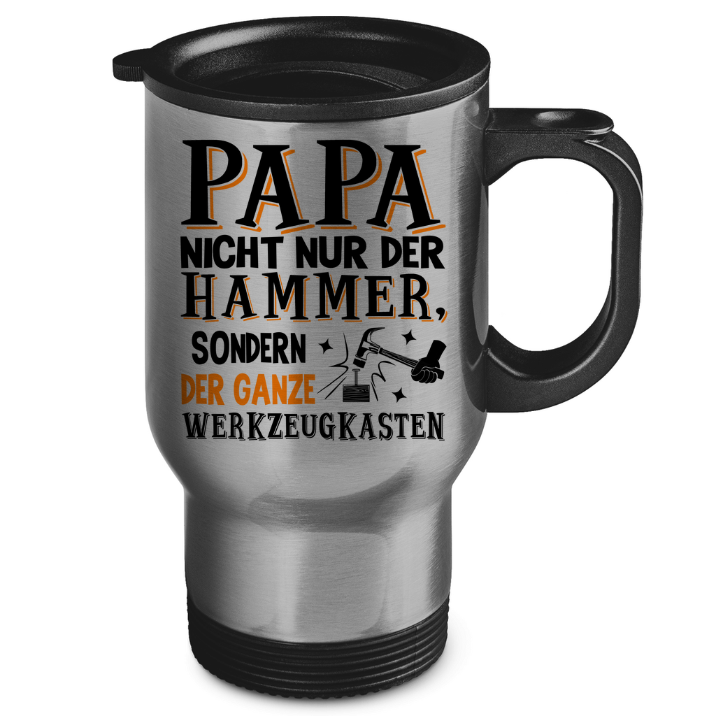 Papa nicht nur der Hammer sondern der ganze Werkzeugkasten - Edelstahl-Thermobecher Silver One size