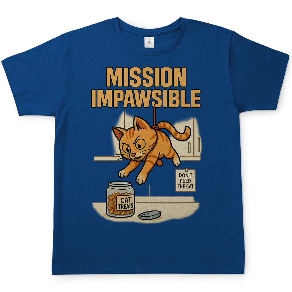 Mission Impawsible Katze - Herren T-Shirt Royal Blue