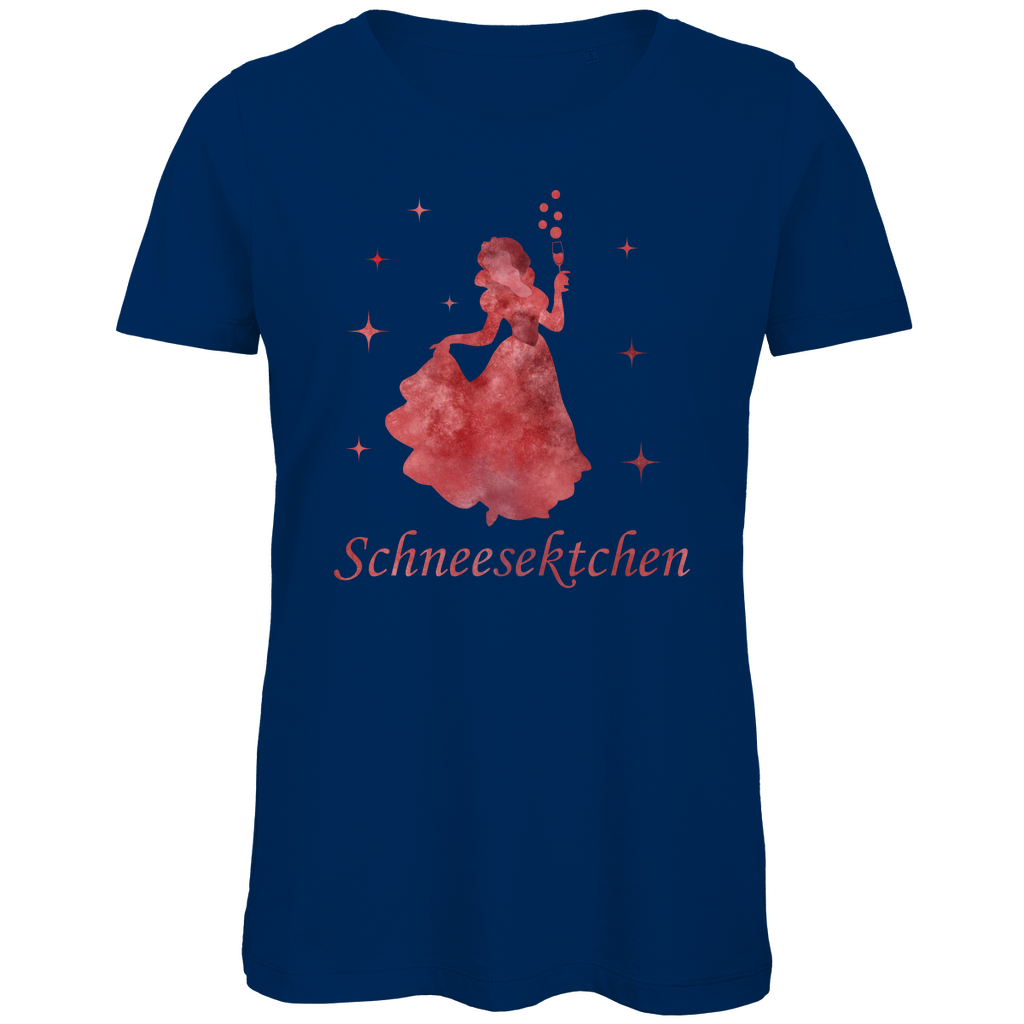 Schneesektchen - Prinzessin Aquarell - Damen Premium Bio T-Shirt Navy