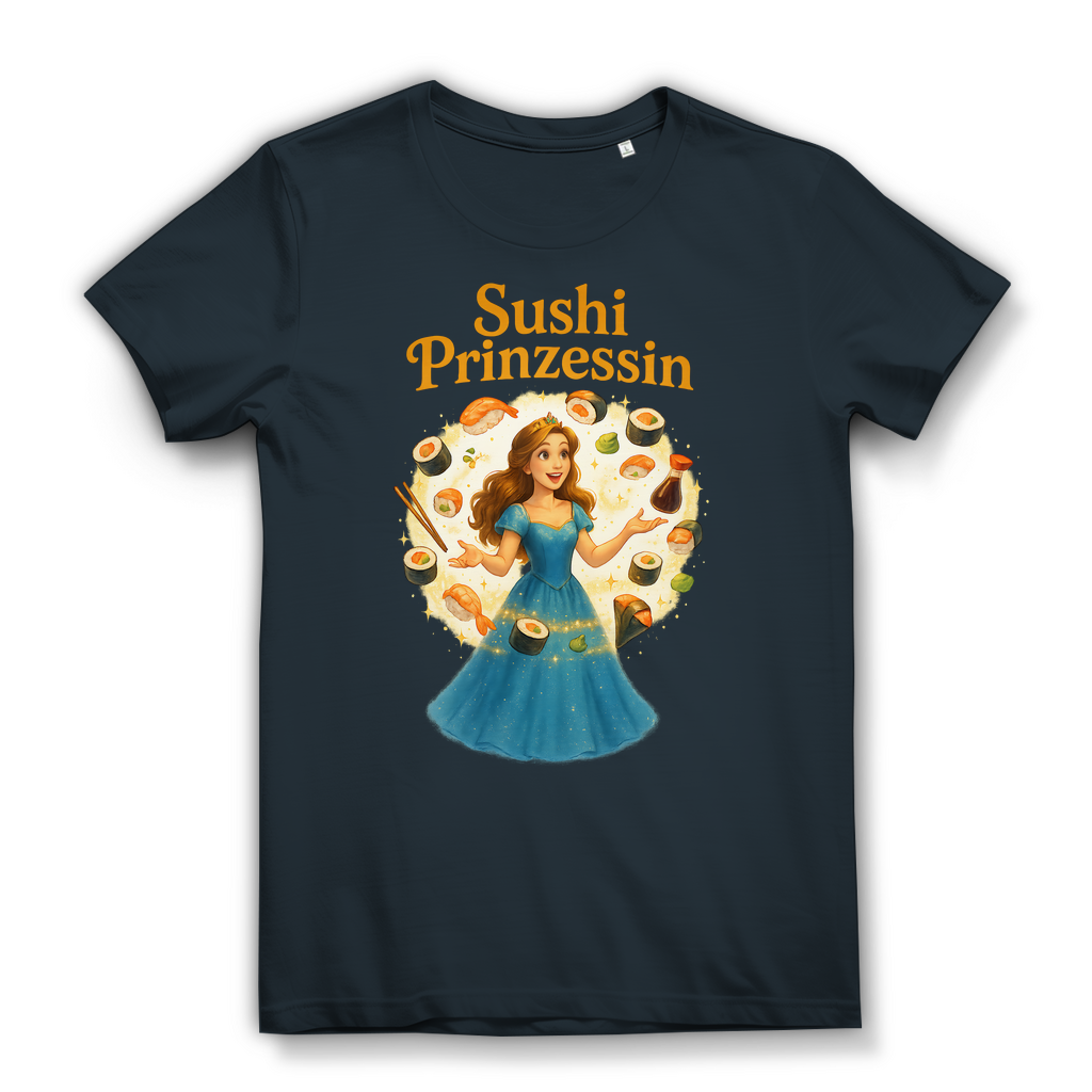 Sushi Prinzessin - Damen Premium Bio T-Shirt Dark Grey