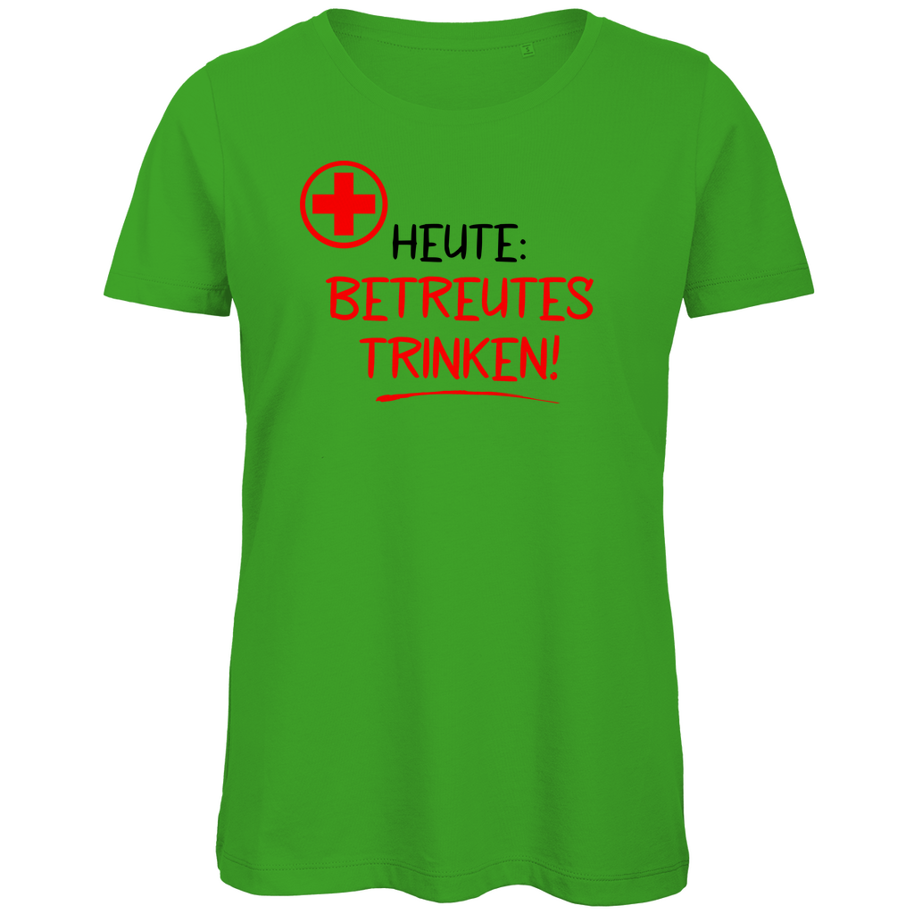 Heute betreutes Trinken! - Damen Premium Bio T-Shirt Real Green