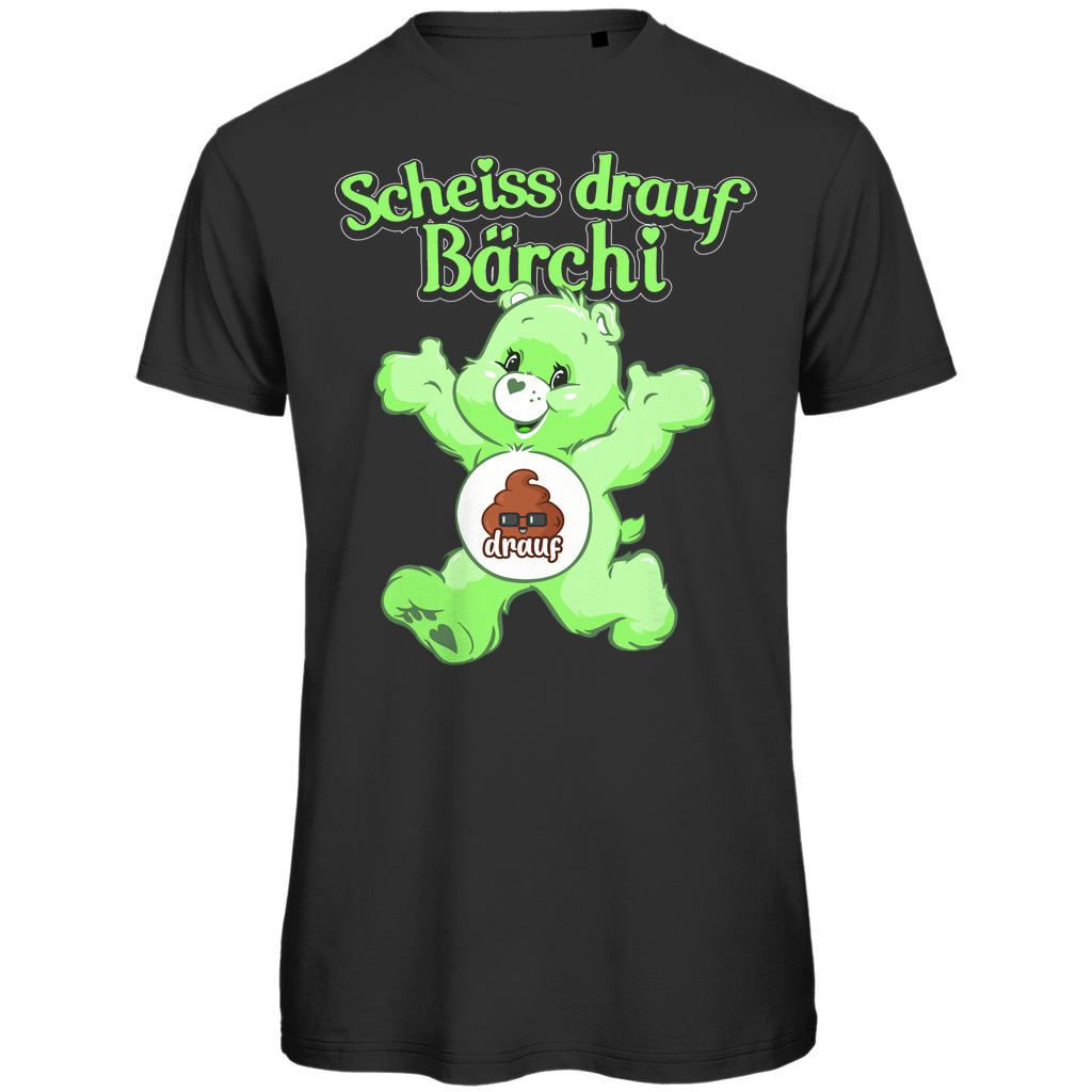 Scheiss drauf Bärchi Glücksbärchi - Herren Premium Bio T-Shirt Black