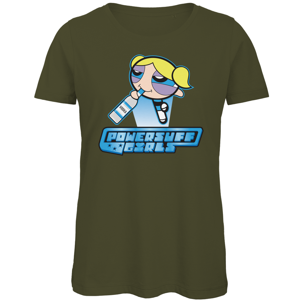 Bubbles Powersuff Powerpuff Girls - Damen Premium Bio T-Shirt Khaki