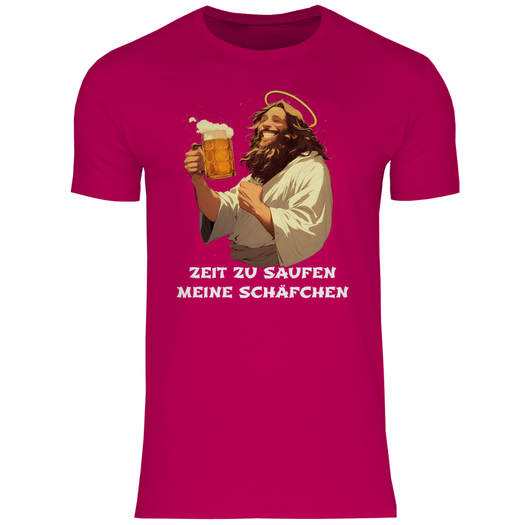 Zeit zu saufen meine Schäfchen - Herren Shirt Sorbet