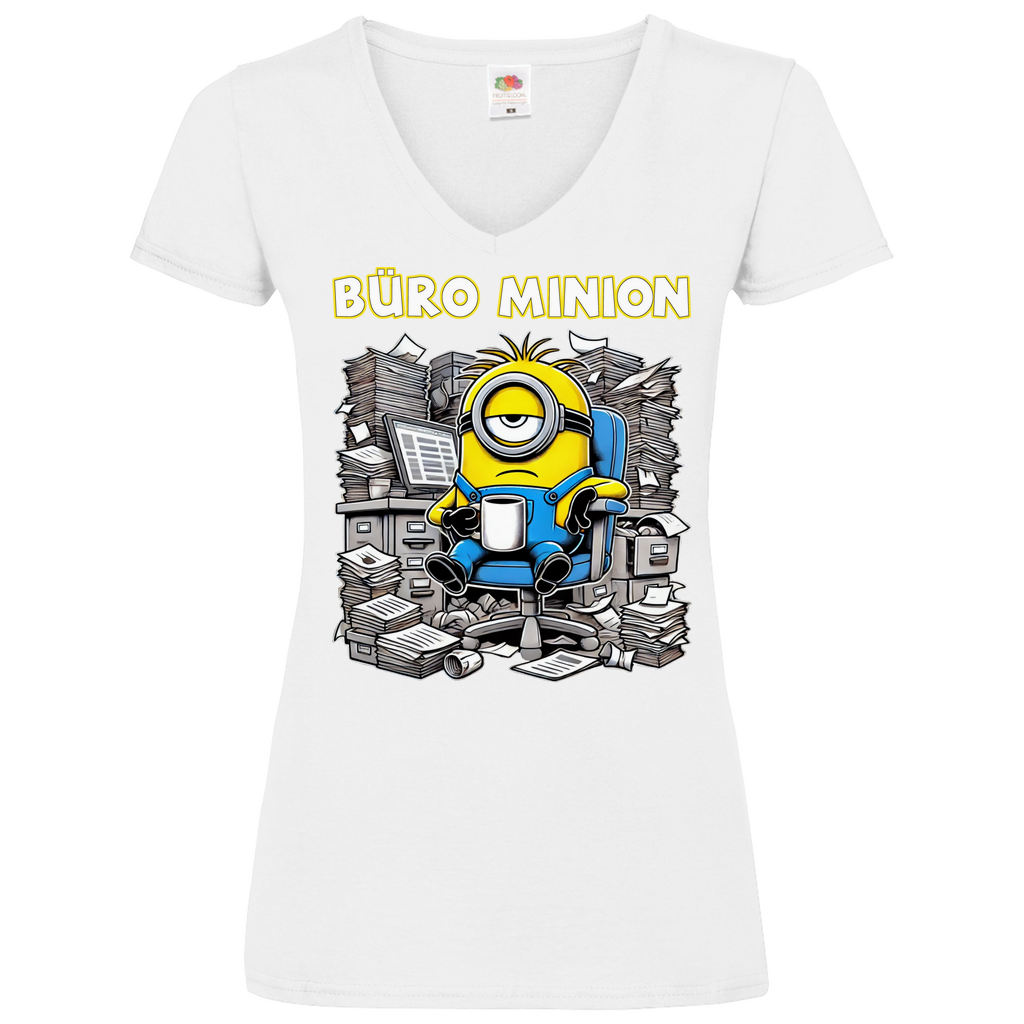 Büro Minion - V-Neck Damenshirt