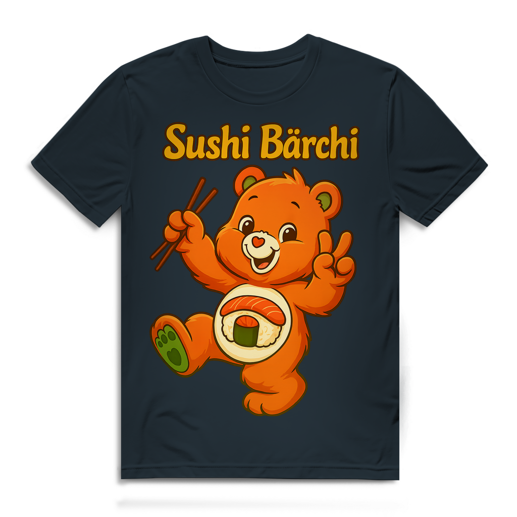 Sushi Bärchi - Glücksbärchi - Herren Premium Bio T-Shirt Dark Grey Solid
