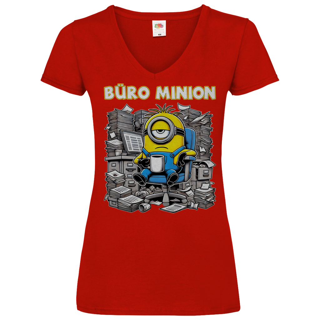 Büro Minion - V-Neck Damenshirt