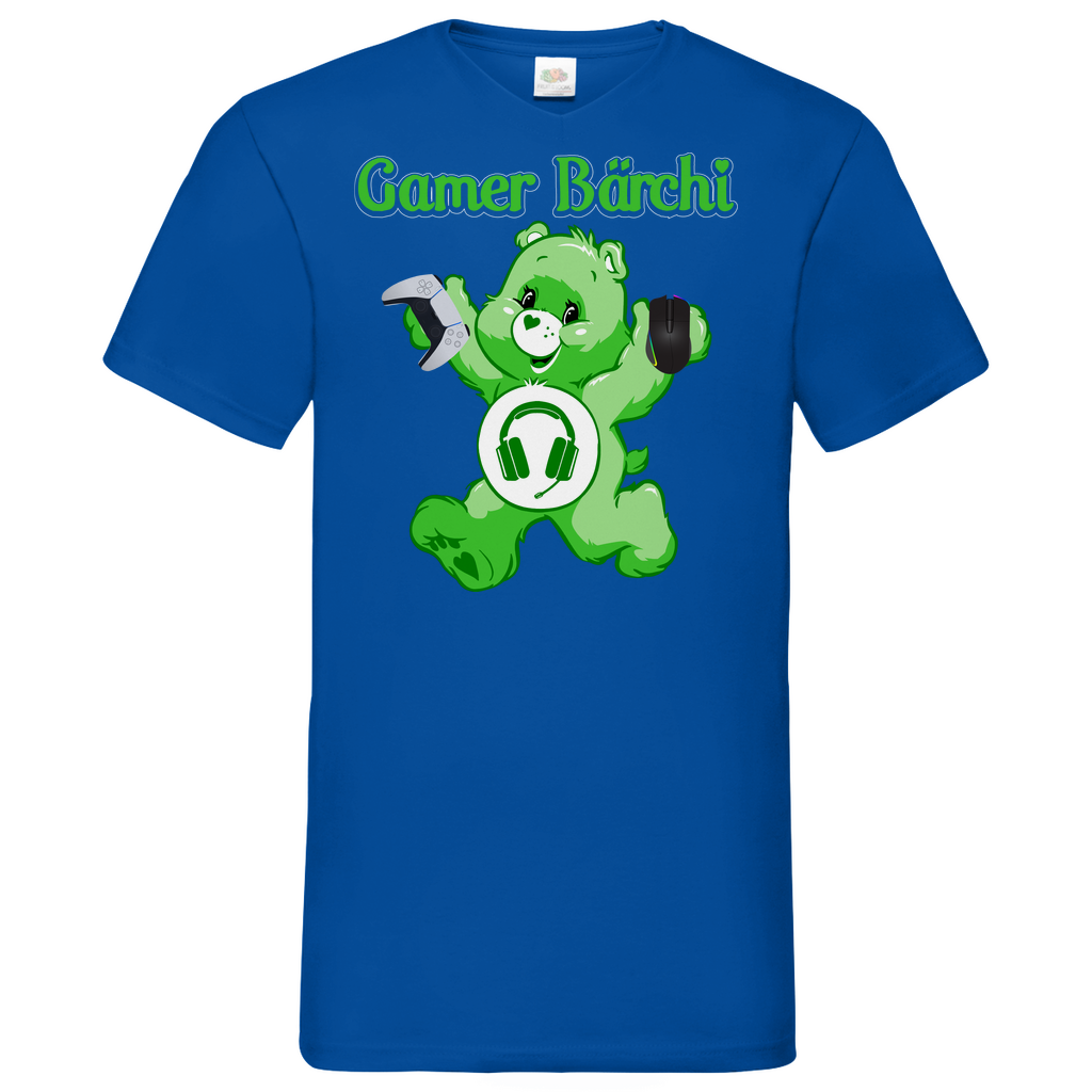 Gamer Bärchi - Glücksbärchi - Herren V-Neck Shirt Royal Blue