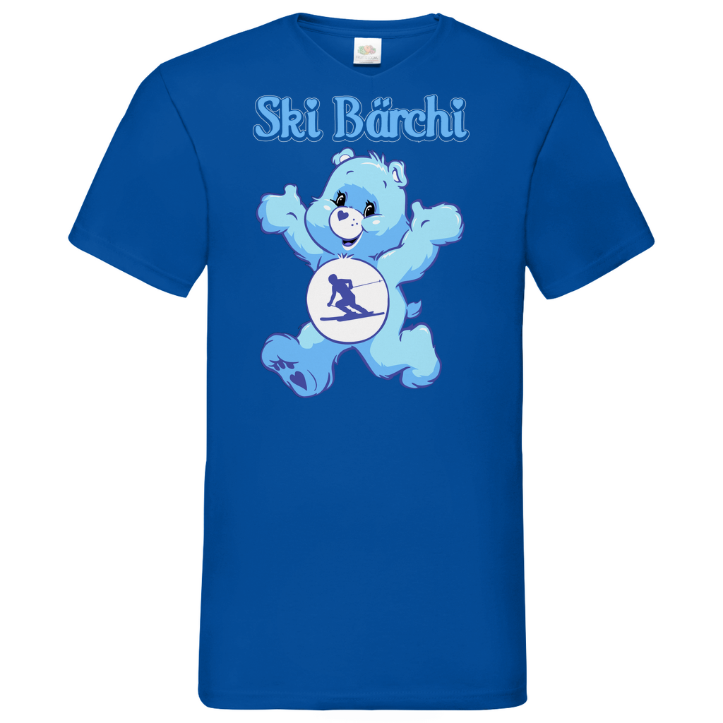 Ski Bärchi - Glücksbärchi - Herren V-Neck Shirt Royal Blue