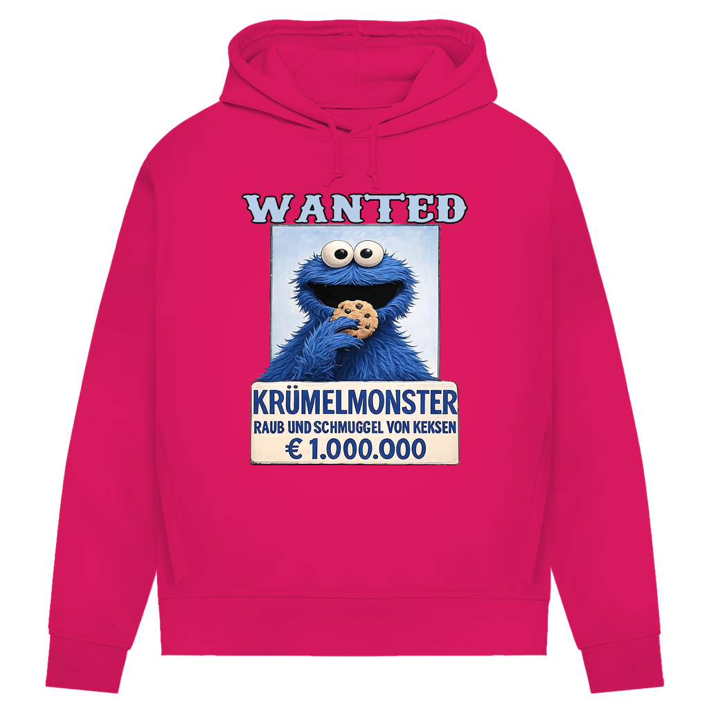 Wanted Krümelmonster Raub und Schmuggel von Keksen - Damen Premium Bio Hoodie Magenta Pink
