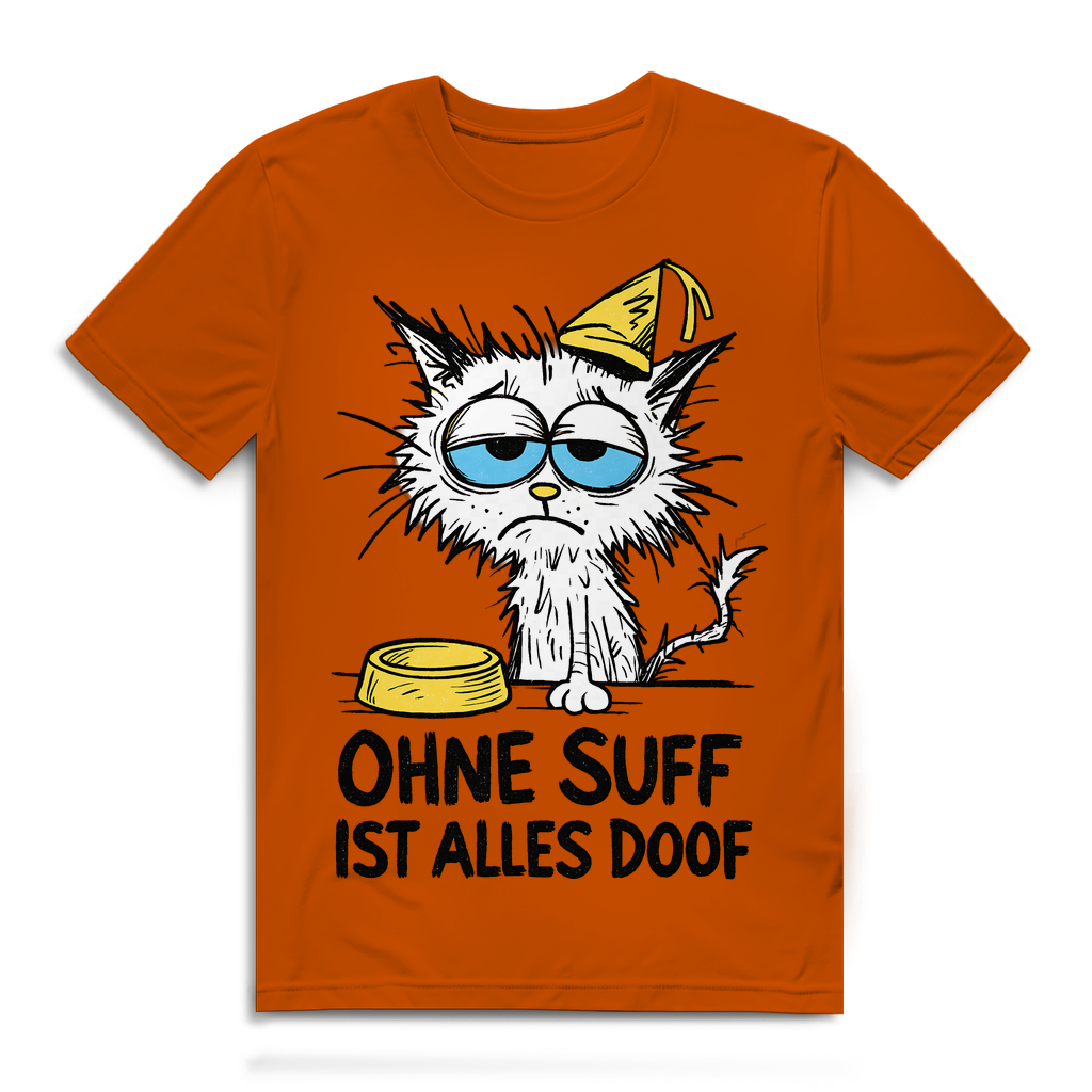 Suffkatze ohne Suff ist alles Doof - Herren Premium Bio T-Shirt Urban Orange