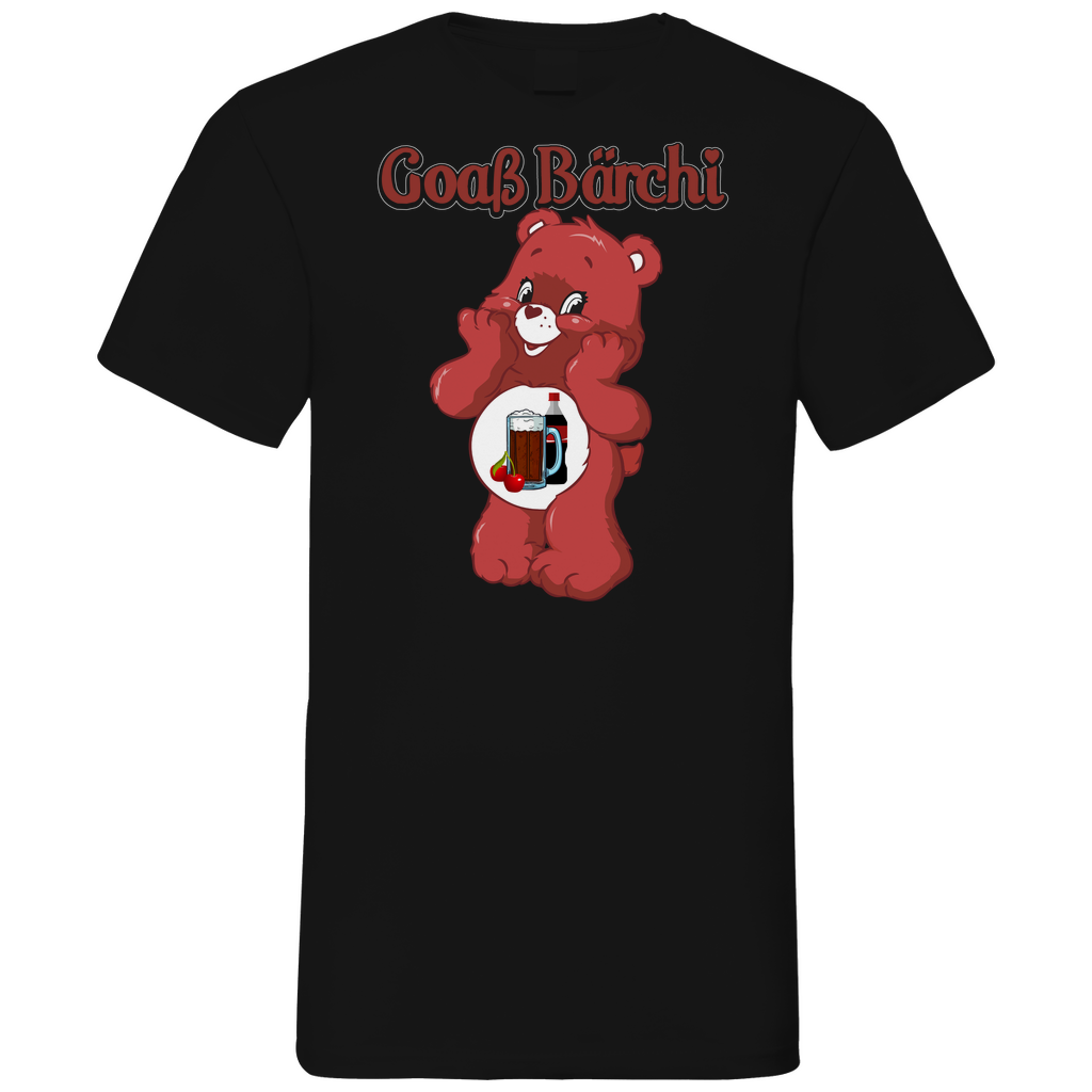 Goaß Bärchi - Glücksbärchi - Herren V-Neck Shirt Black