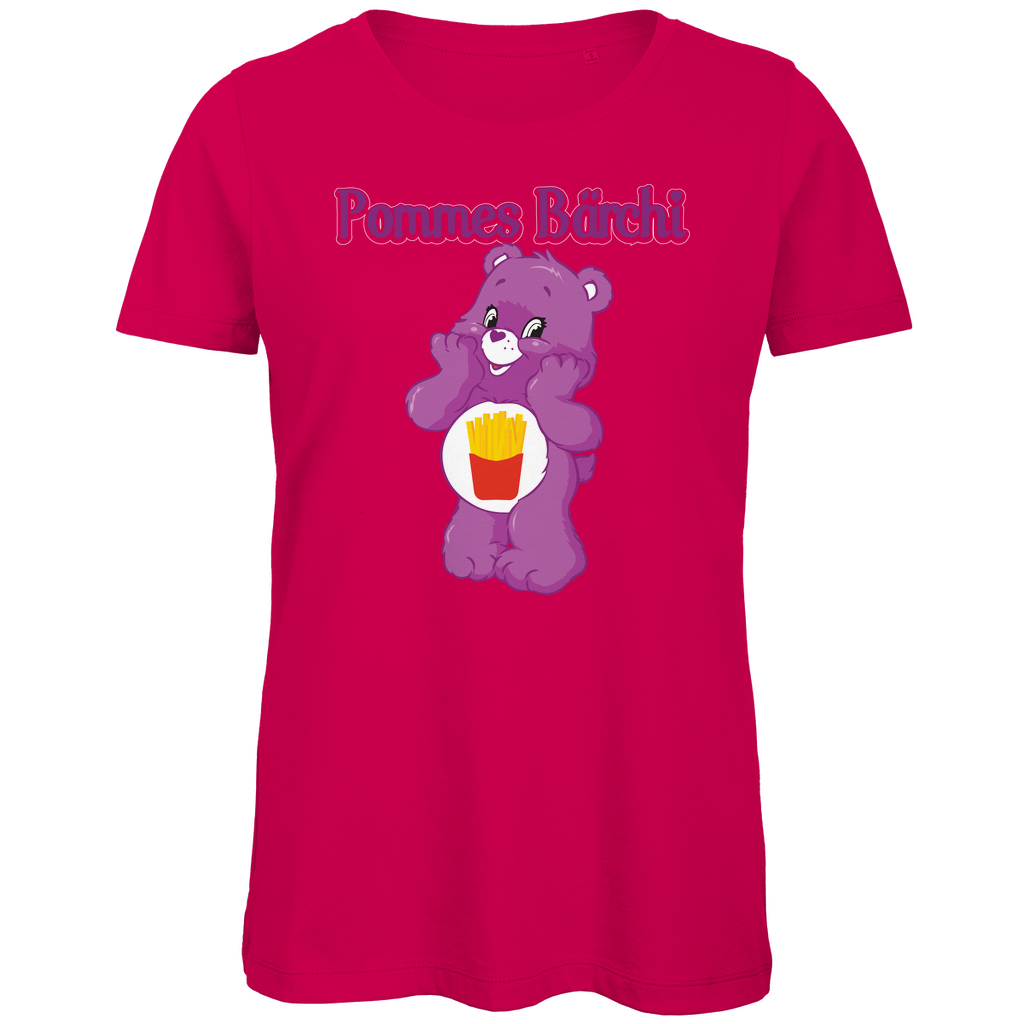 Pommes Bärchi - Glücksbärchi - Damen Premium Bio T-Shirt Fuchsia