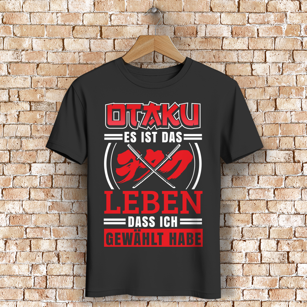 Otaku Shirt Anime Leben – Manga Katana Fan T-Shirt für Nerds & Japan-Liebhaber