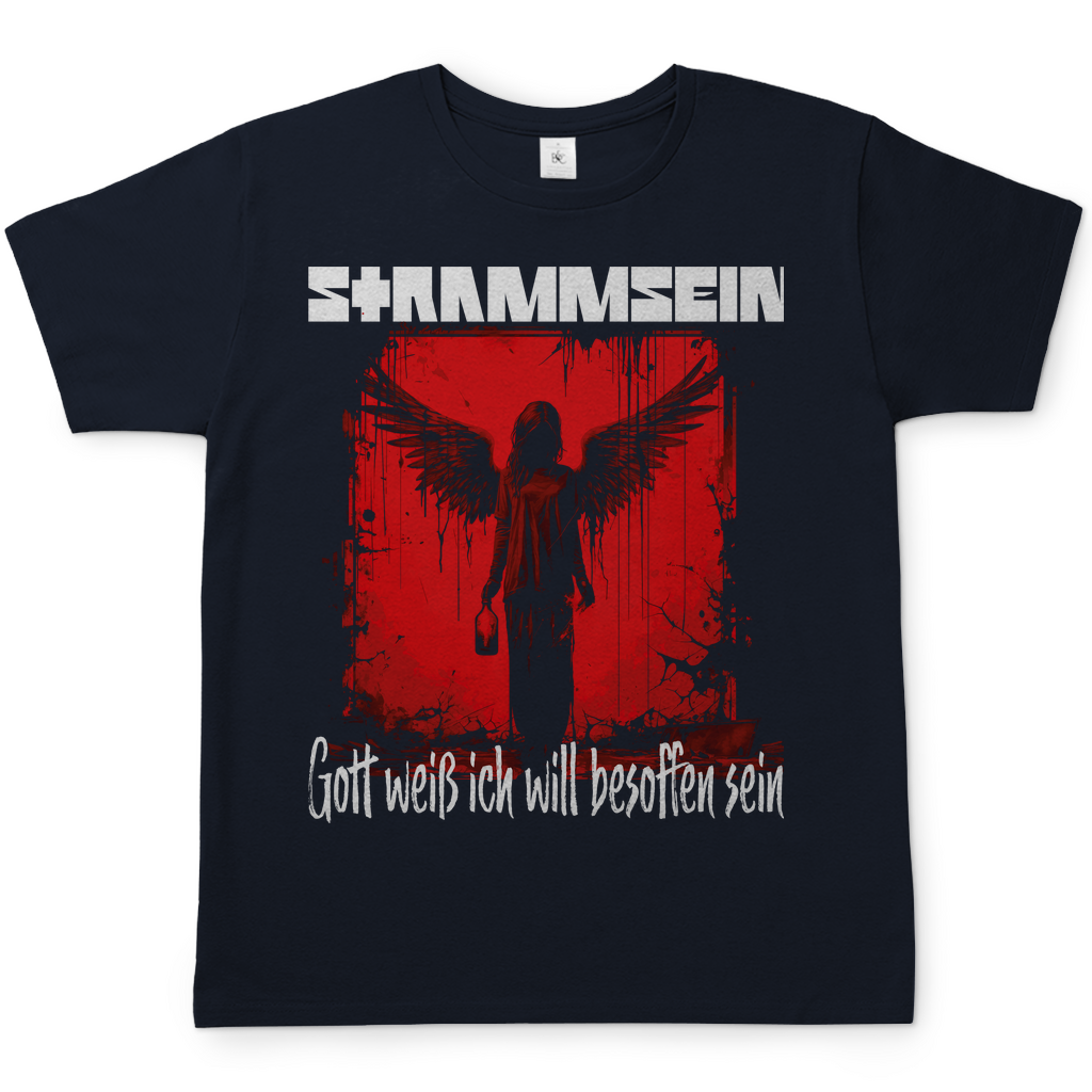 Strammsein Gott weiß ich will besoffen sein - Herren Shirt Navy