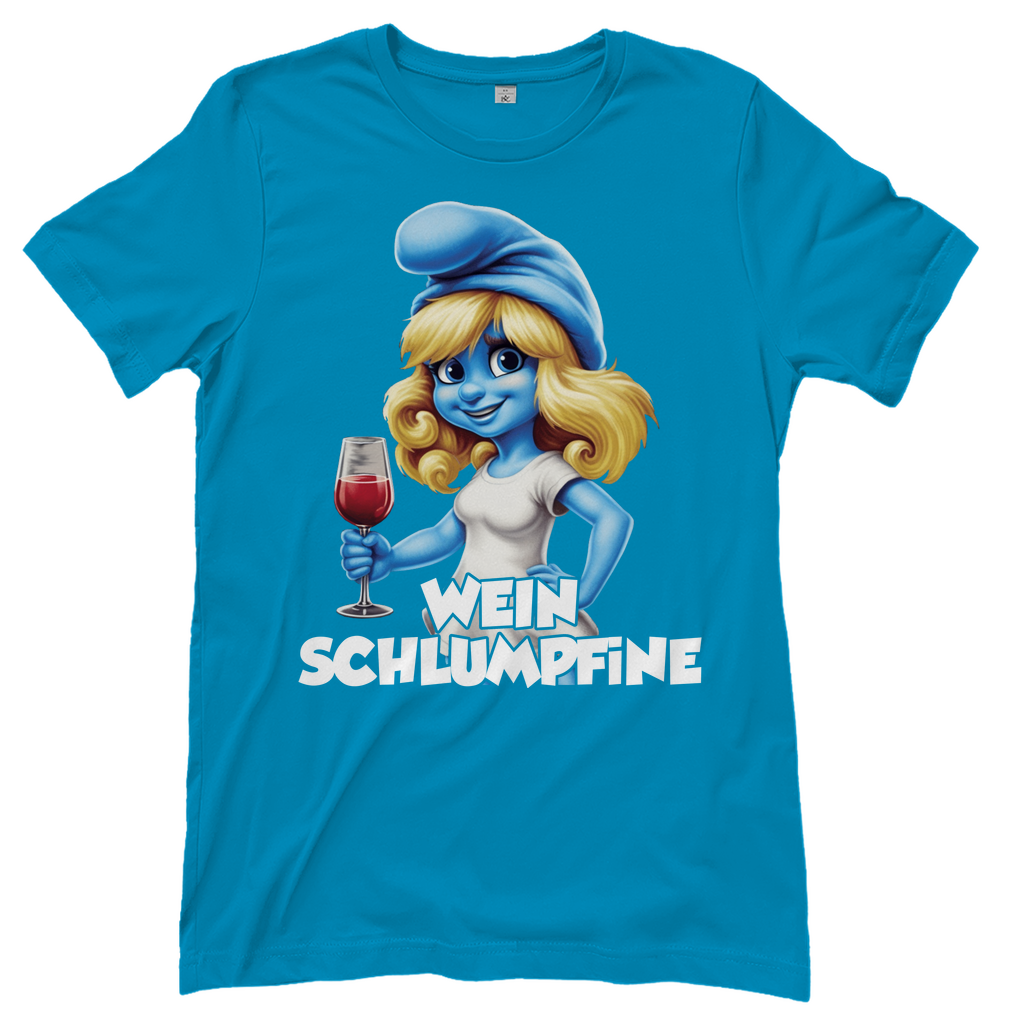 Wein Schlumpfine Grafik - Damenshirt