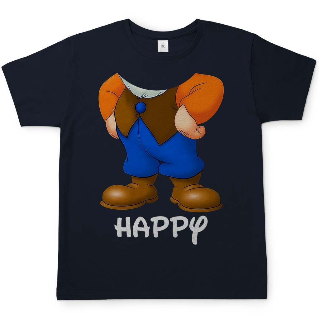 Schneewittchen und die 7 Zwerge - Happy - Herren Shirt Navy