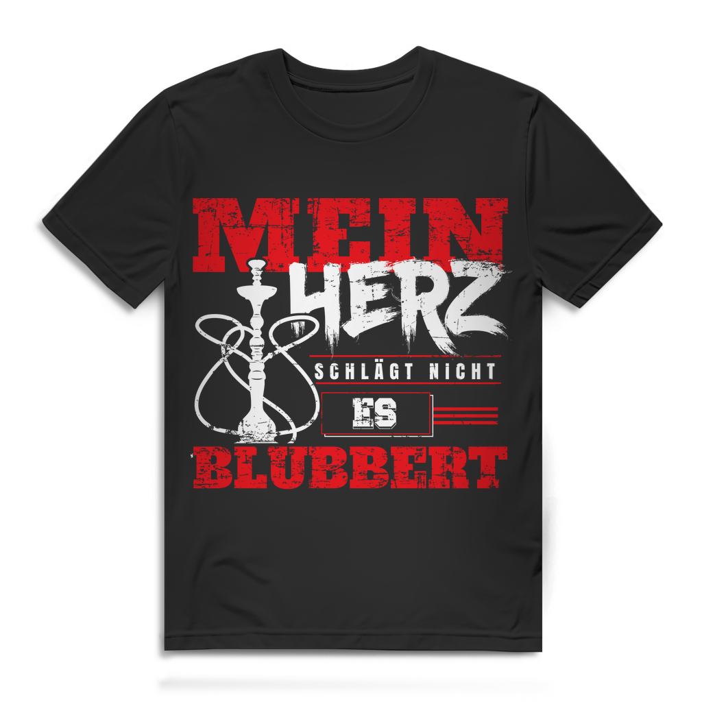 Mein Herz schlägt nicht es blubbert Shirt – Lustiges Männer Shisha Fun T-Shirt