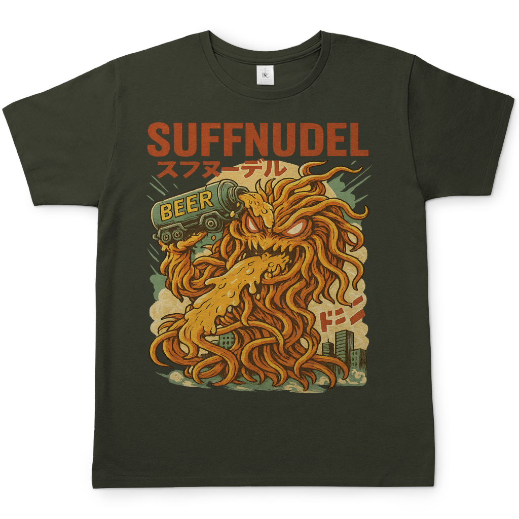 Suffnudel Bier Monster Nudel Kaiju - Herren T-Shirt Urban Khaki