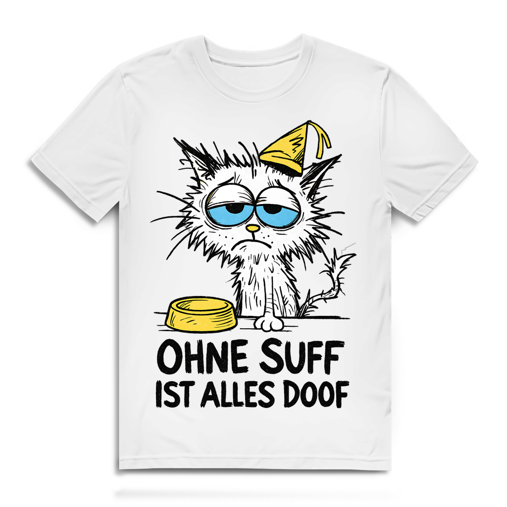 Suffkatze ohne Suff ist alles Doof - Herren Premium Bio T-Shirt White