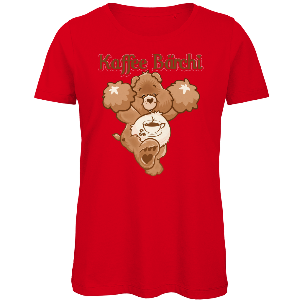 Kaffee Bärchi - Glücksbärchi - Damen Premium Bio T-Shirt Red
