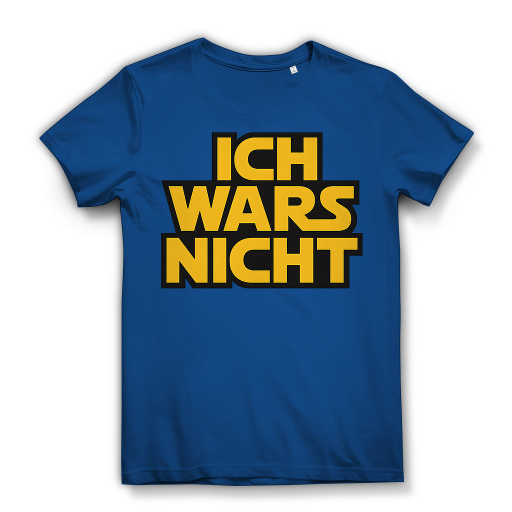 Star Wars Shirt Damen Parodie Ich Wars Nicht Bio XS-XXL Royal Blue