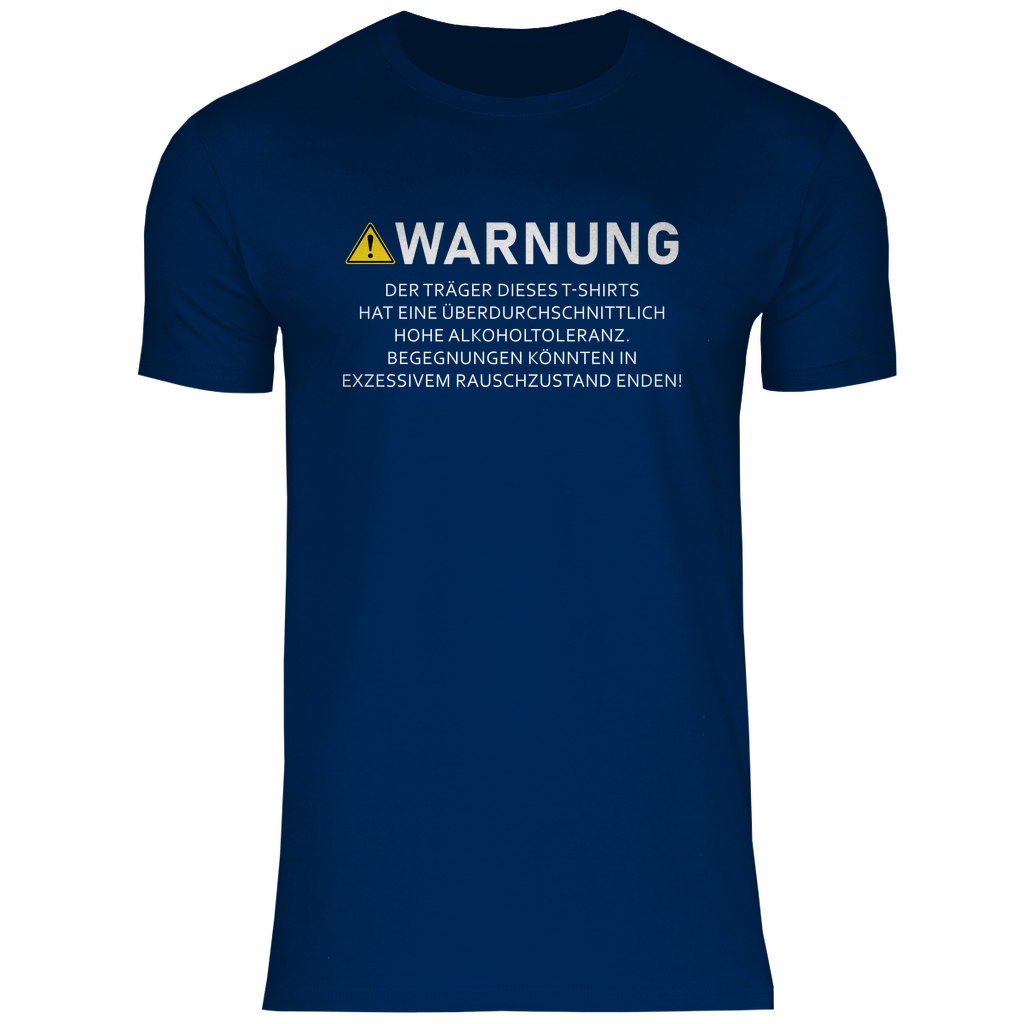 Warnung - Überdurchschnittliche Alkoholtoleranz - Herren Shirt Navy
