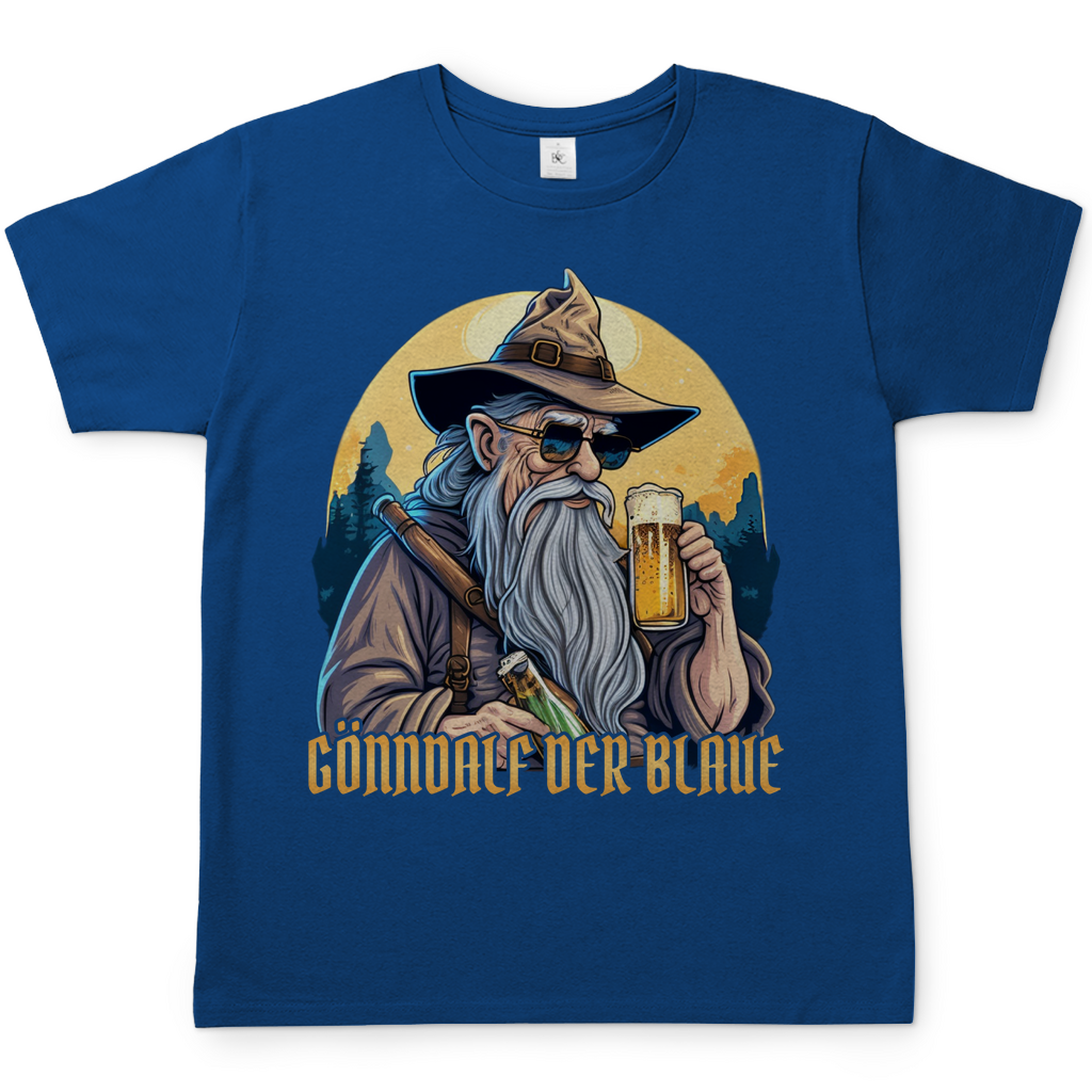 Gönndalf der Blaue Gandalf Toon - Beidseitiger Druck - Herren Shirt