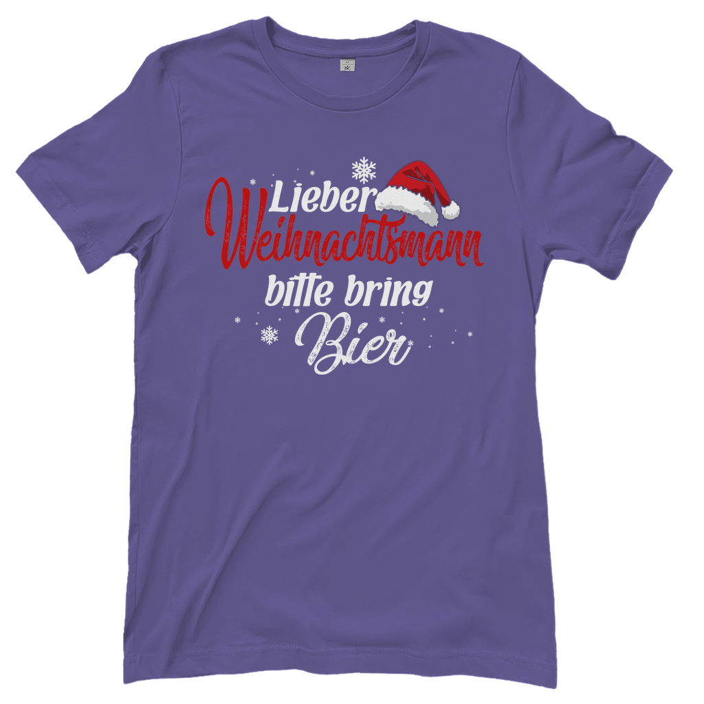 Lieber Weihnachtsmann Partnerlook - bitte bring Bier - Damenshirt Millennial Lilac