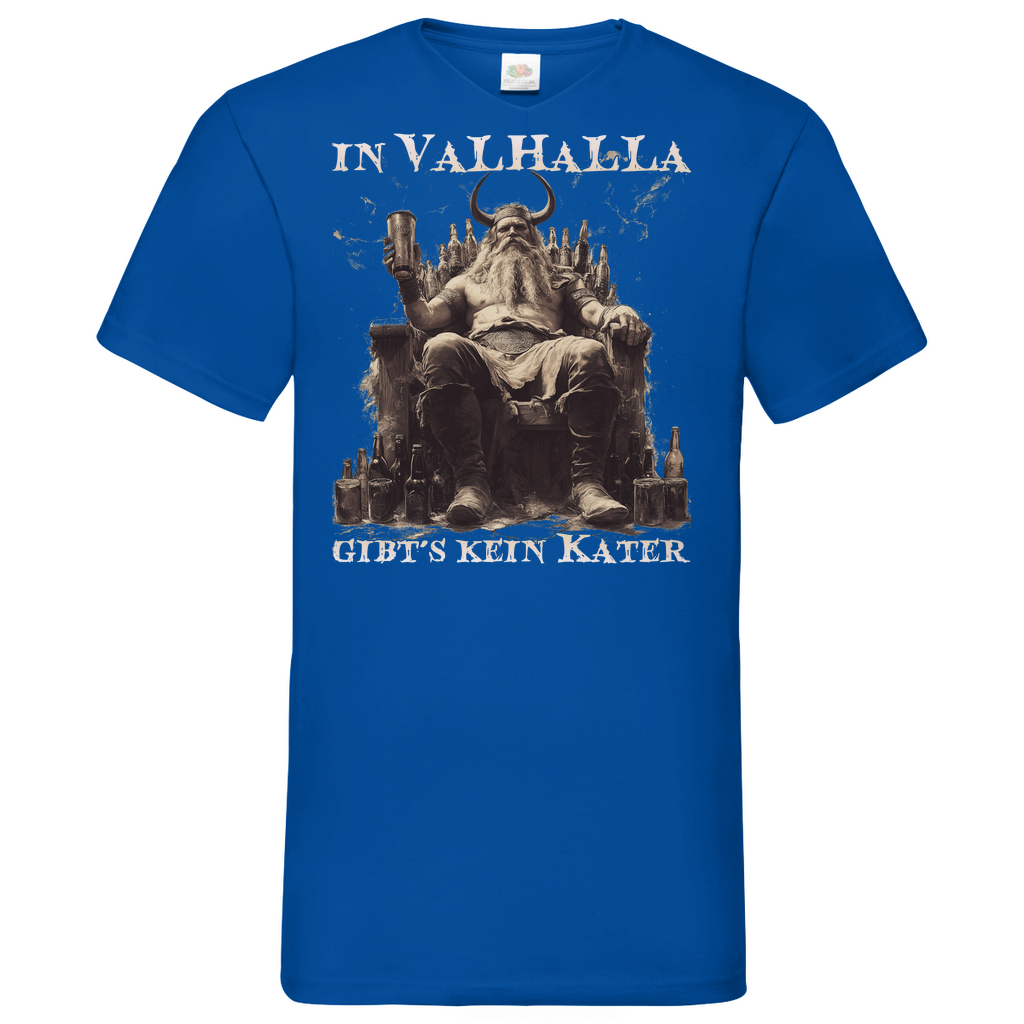 In Valhalla gibt´s kein Kater - Herren V-Neck Shirt Royal Blue