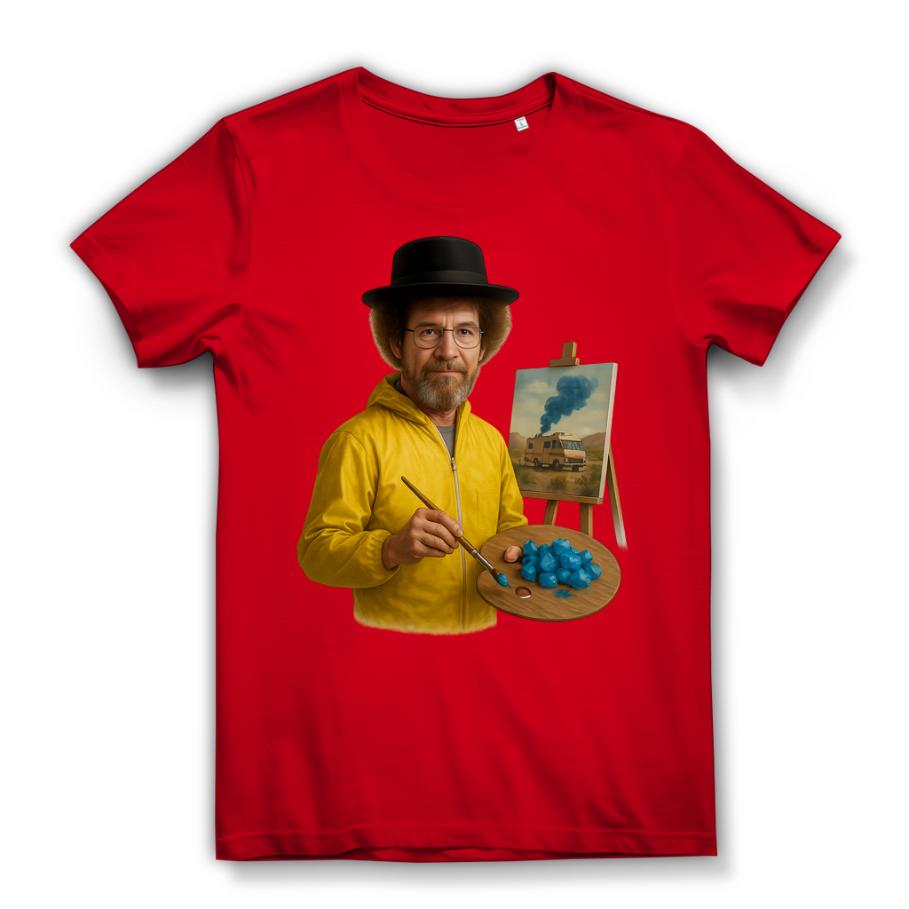 Bob Ross x Walter White Breaking Bad Mashup - Damen Premium Bio T-Shirt Red