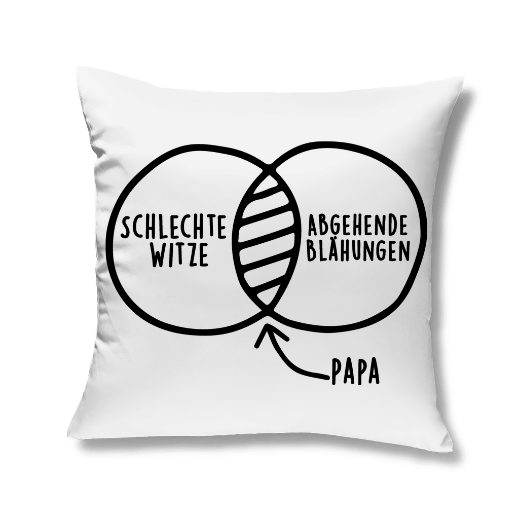 Papa schlechte Witze abgehende Blähungen - Kopfkissen White 40x40