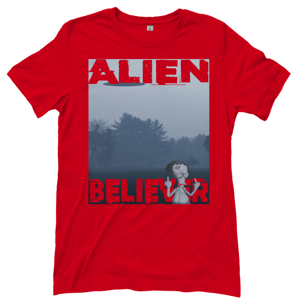 Alien Believer Roger - Damen T-Shirt Red