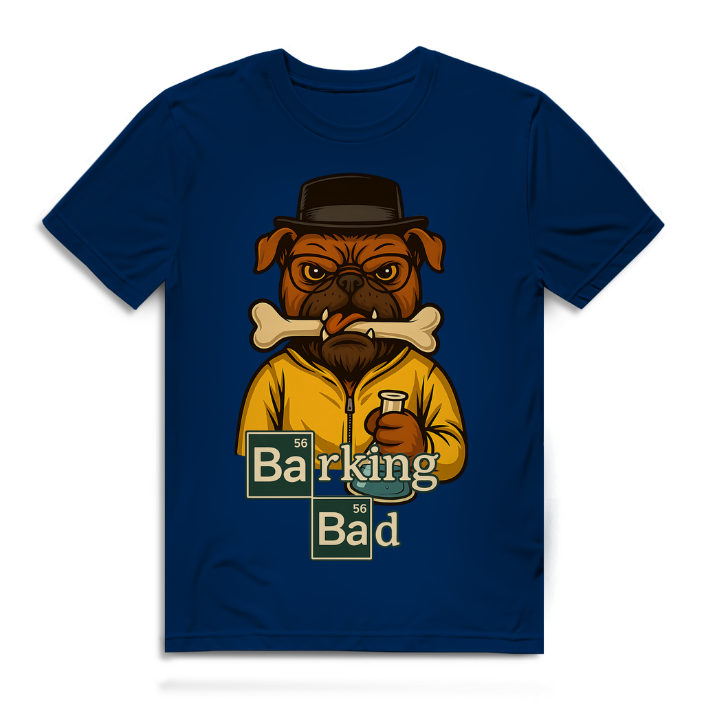 Breaking Bad Barking Bad Dog Hunde - Herren Premium Bio T-Shirt Navy