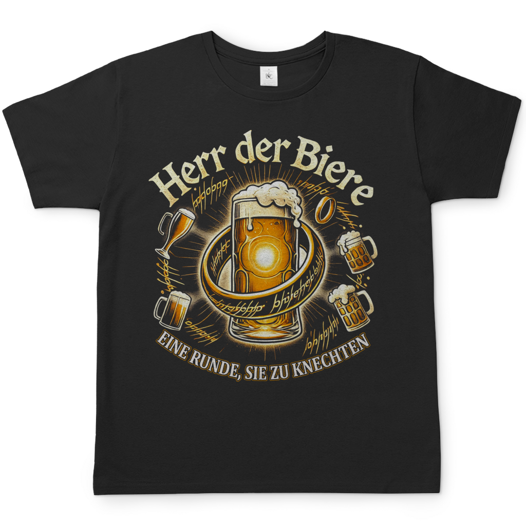 Herr der Biere eine Runde, sie zu knechten - Herren Shirt Black