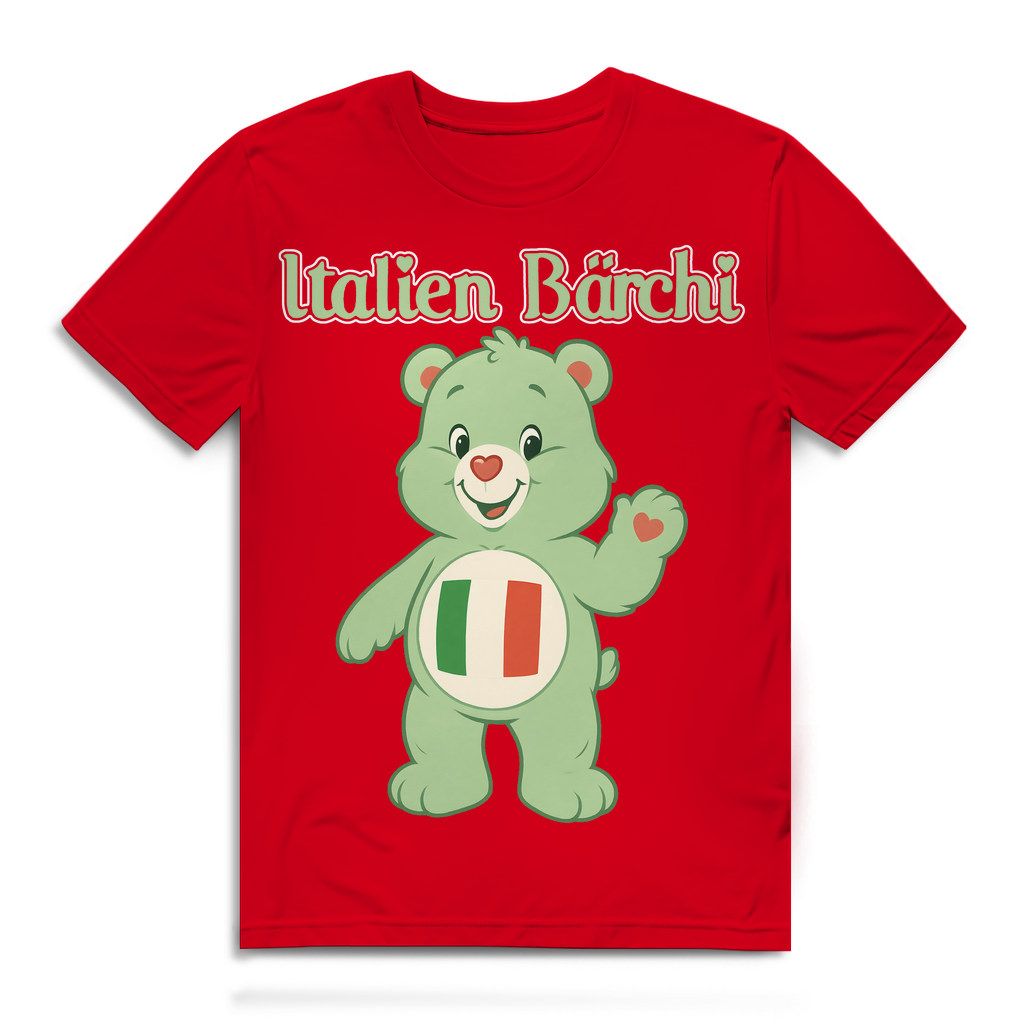 Italien Bärchi - Glücksbärchi - Herren Premium Bio T-Shirt Red