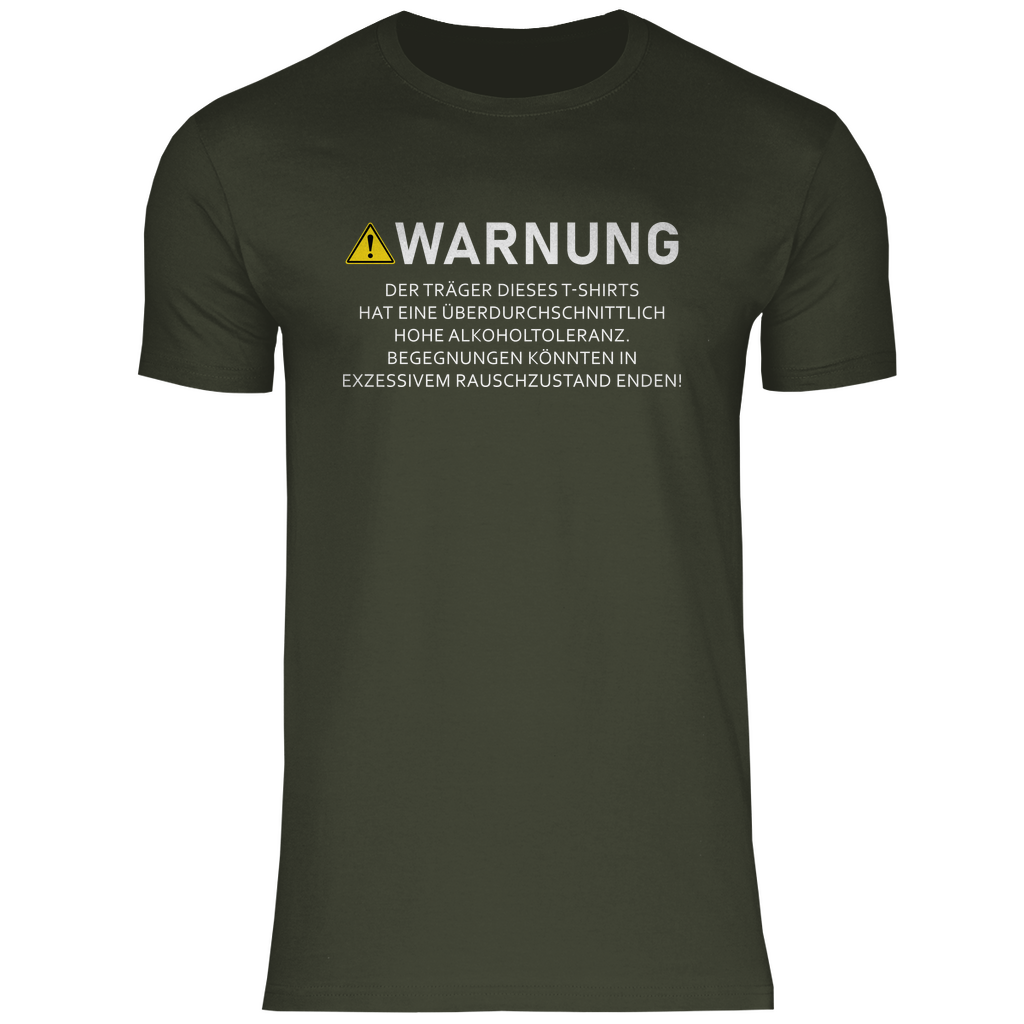 Warnung - Überdurchschnittliche Alkoholtoleranz - Herren Shirt Urban Khaki
