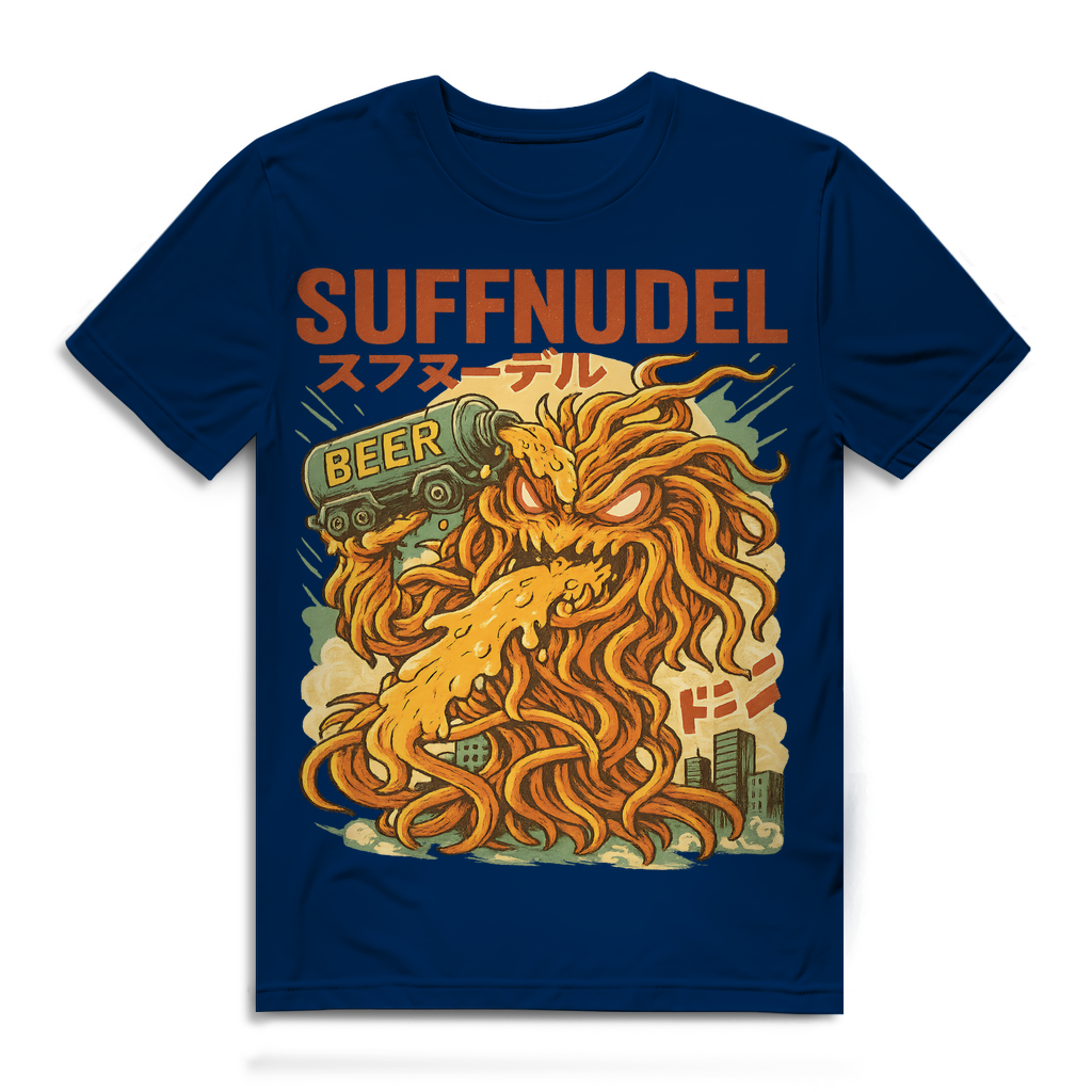 Suffnudel Bier Monster Nudel Kaiju - Herren Premium Bio T-Shirt Navy