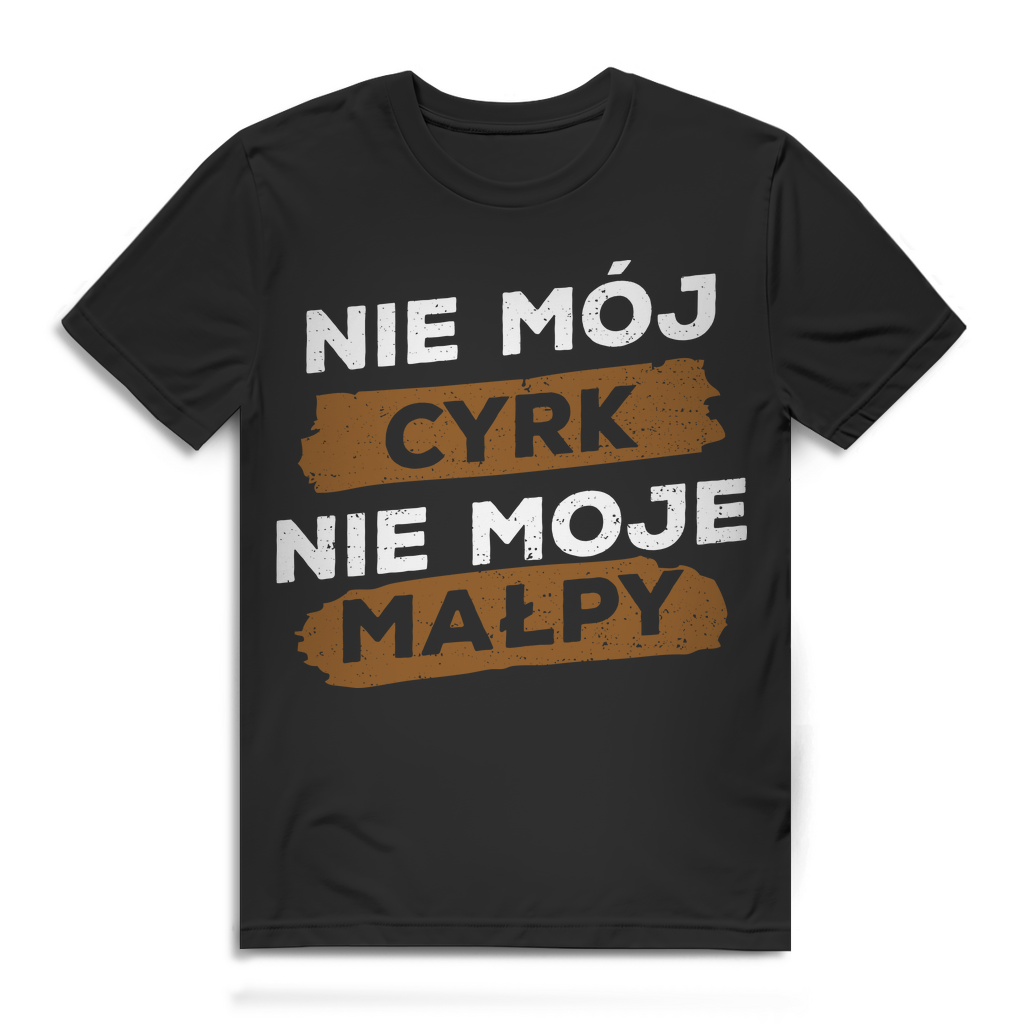 Herren T-Shirt Nie mój cyrk nie moje małpy Polen Spruch Shirt Black