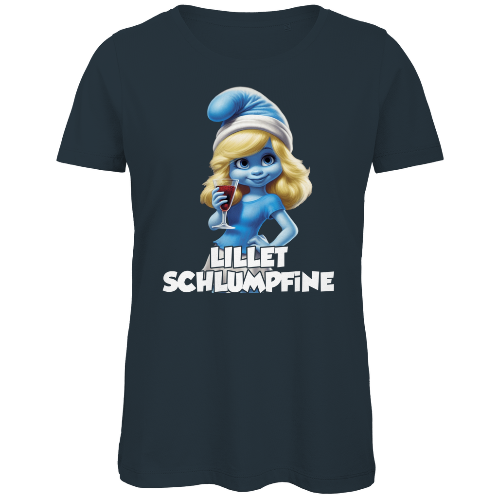 Lillet Schlumpfine Grafik - Damen Premium Bio T-Shirt Dark Grey