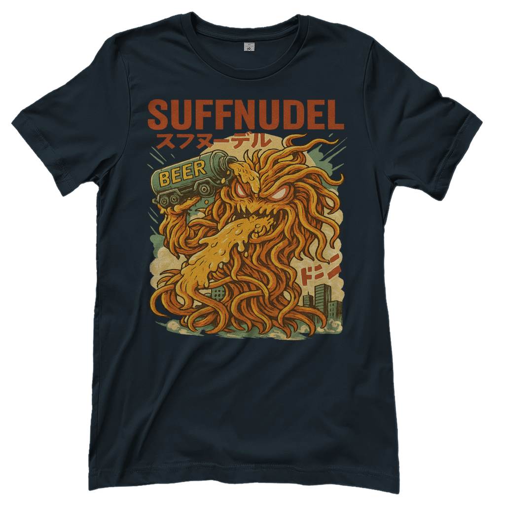 Suffnudel Bier Monster Nudel Kaiju - Damen T-Shirt Dark Grey Solid