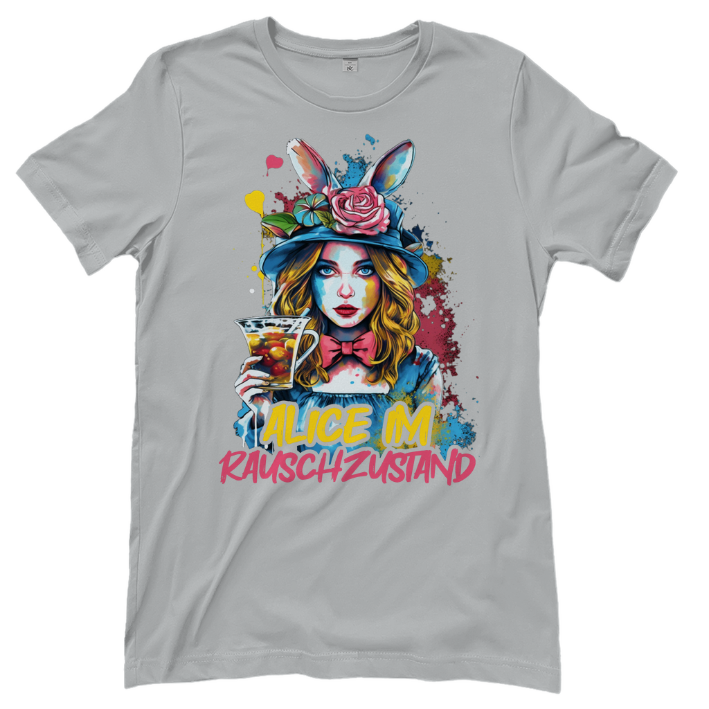 Alice im Rauschzustand Bunt - Damenshirt Pacific Grey