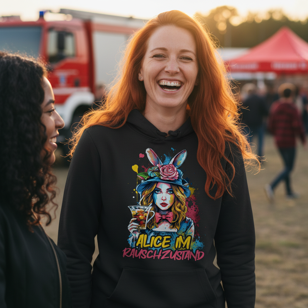 Alice im Rauschzustand Bunt - Damen Hoodie