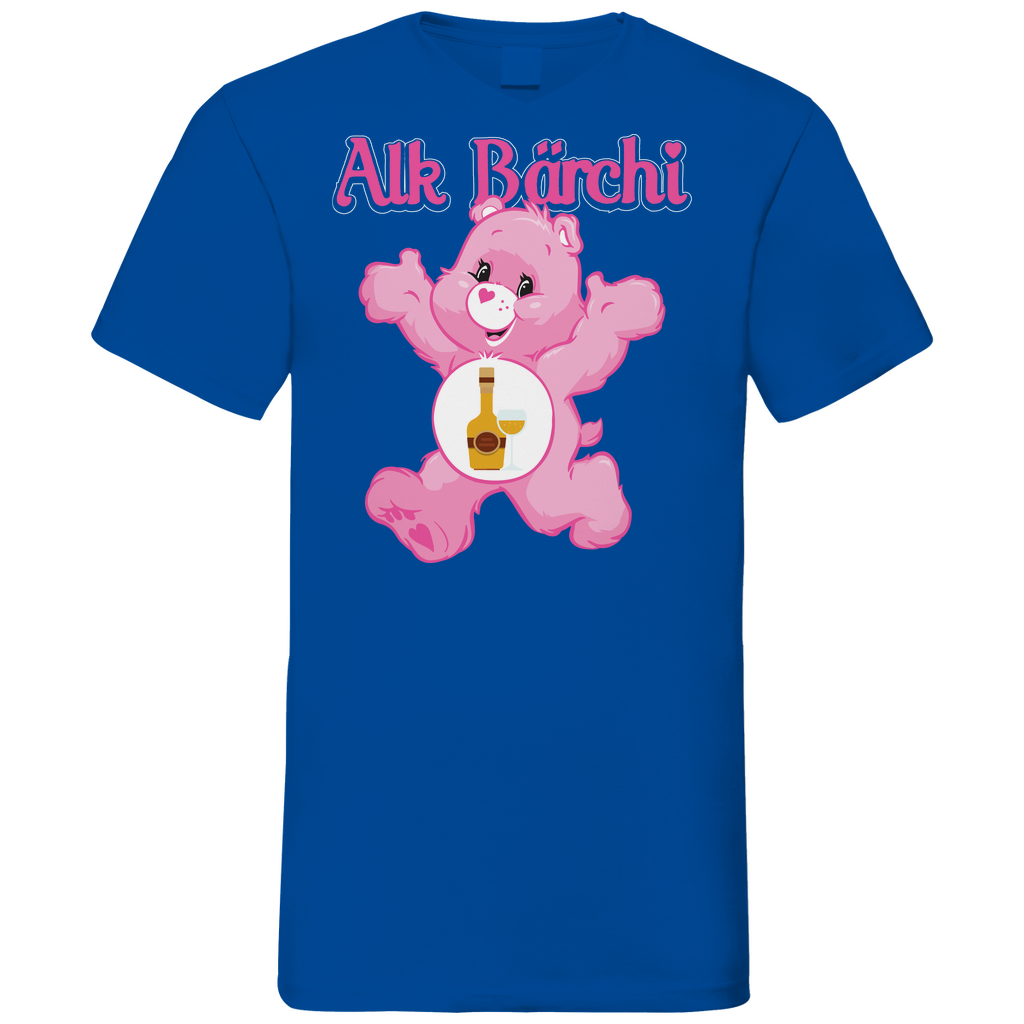 Alk Bärchi - Glücksbärchi - Herren V-Neck Shirt Royal Blue